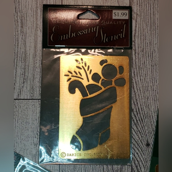 Darice Embossing Stencils Genuine Brass Quality Set Of 4 Homemade Cards Crafts - Picture 5 of 7